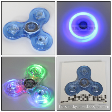 2017 Acrylic LED Luminous Fidget Spinner Crystal Hand Spinner Ball Desk Focus Toy